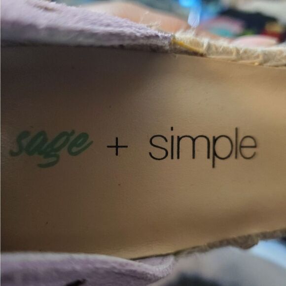 Sage and Simple Lilac Open Toe Wedge Sandals Size 10M - Picture 11 of 11